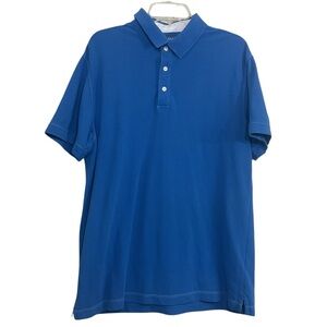 Jos A Bank Traveler Polo Shirt Mens Size XL Blue Travel Tech Short Sleeve Shirt